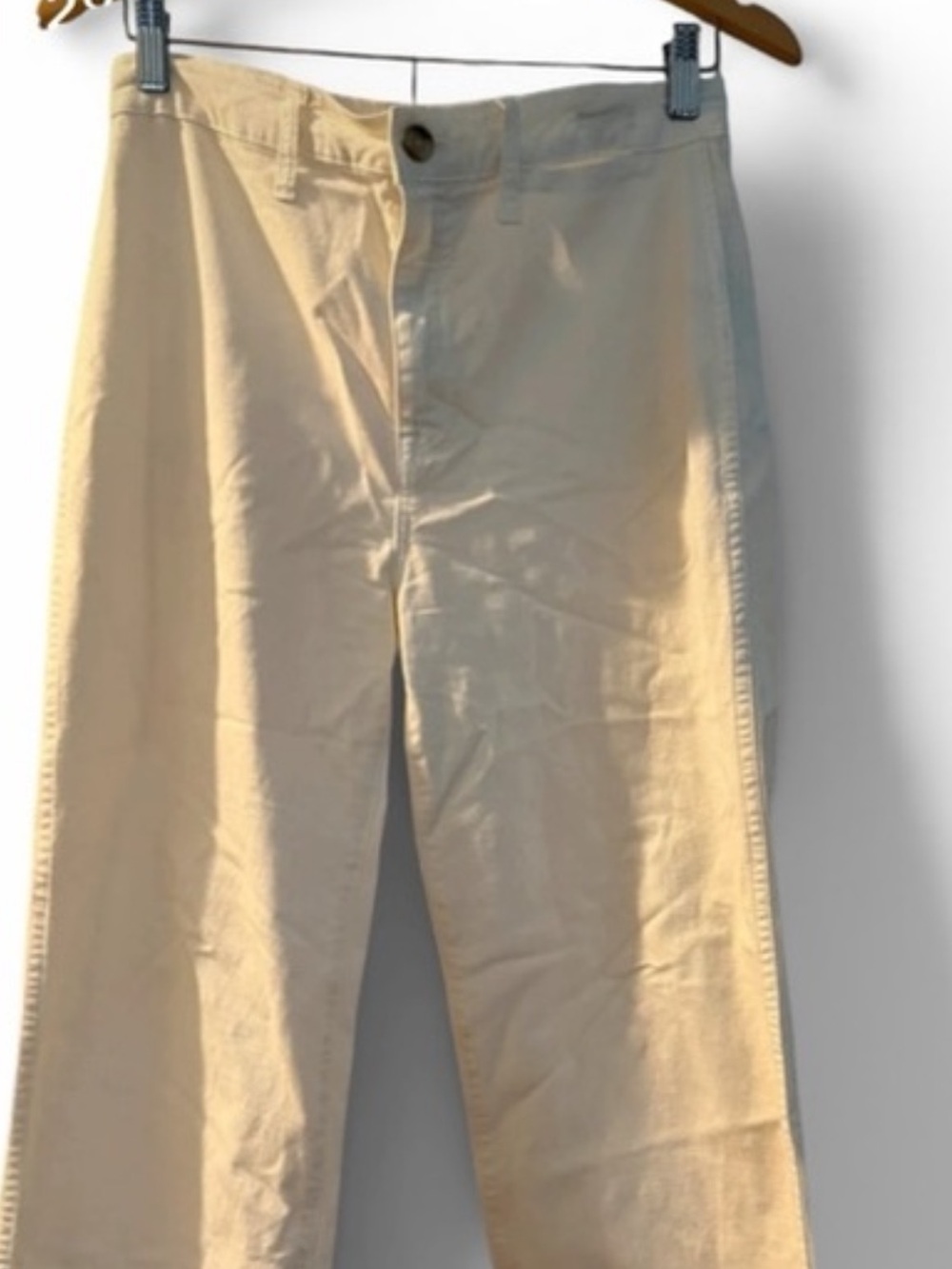 J. Crew High Waisted Slim Wide Leg Cotton Ankle Pant Sz 8
